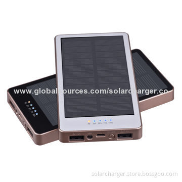 Solar Mobile Phone Chargers with 12,000mA/Hour Rated Capacity, Easy to Carry